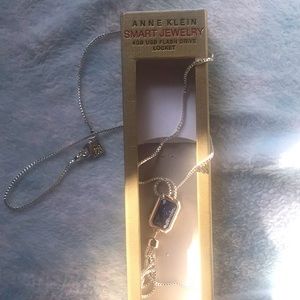 Memory chip to be necklace Ina blue stone outside